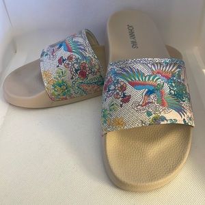 Johnny Was Light Dreamer Pool Slide Multi Color Size 9 - NWOT